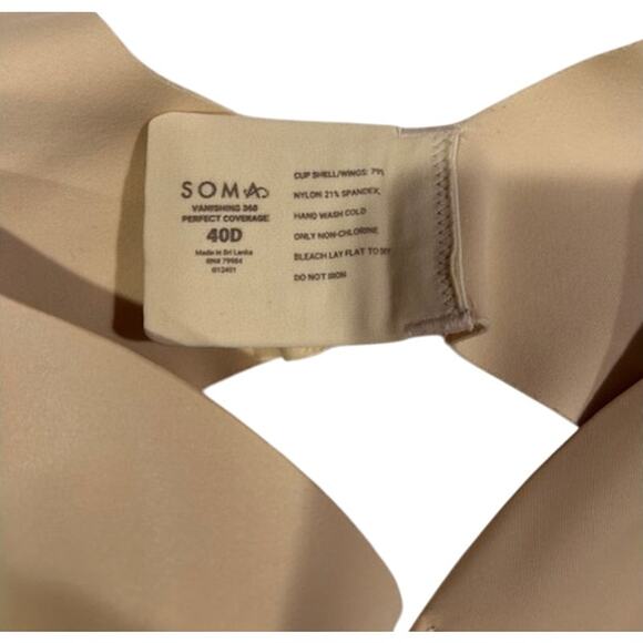 SOMA  Bundle 2 Vanishing 360 Perfect Coverage Bra Underwire T Shirt Seamless 40D - Picture 14 of 15